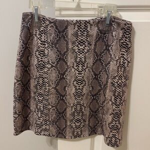 Snake Print Mini Skirt
